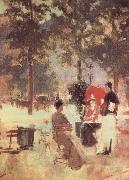 Konstantin Alexeievich Korovin Cafe in Paris oil painting